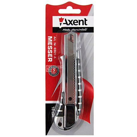 Axent, metal stationery knife, 18 mm