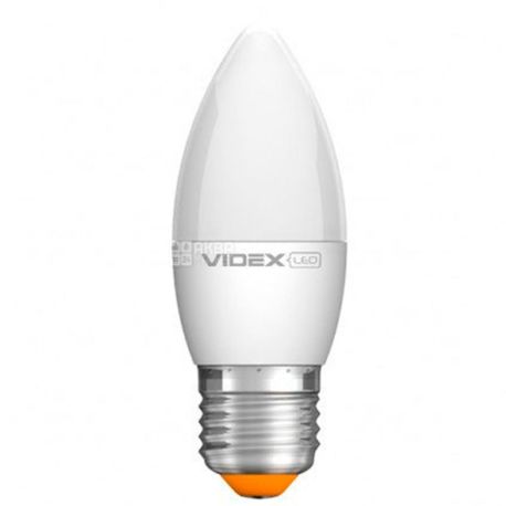 VIDEX LED, Лампа світлодіодна Свічка, цоколь E27 6 W, 3000К, 220V, тепле світіння, 540 Lm