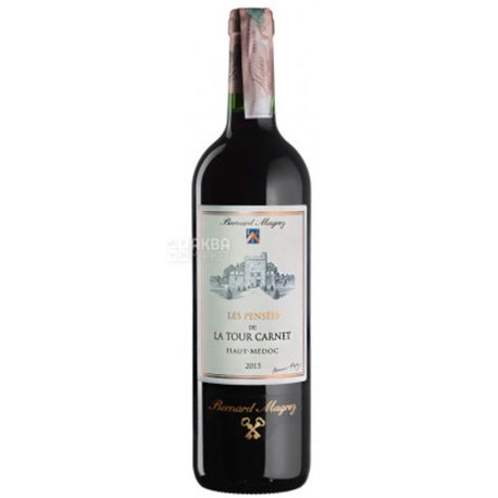 Chateau Les Pensees De La Tour Carnet 2015, Вино красное сухое, 0,75 л