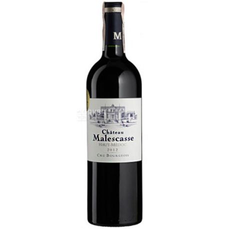 Chateau Malescasse 2012, Вино червоне сухе, 0,75 л