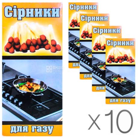 УСФ, Сірники для газу, 83 мм, упаковка 10 шт.