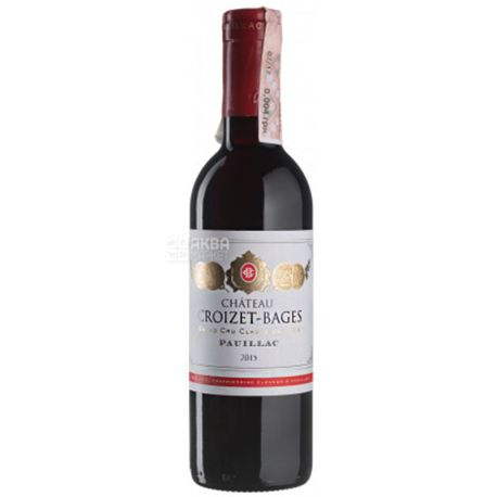 Chateau Croizet Bages 2015, Вино червоне сухе, 0,375 л