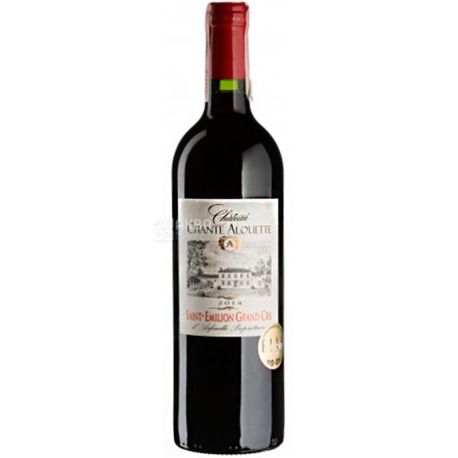 Chateau Chante Alouette 2014, Вино червоне сухе, 0,75 л 