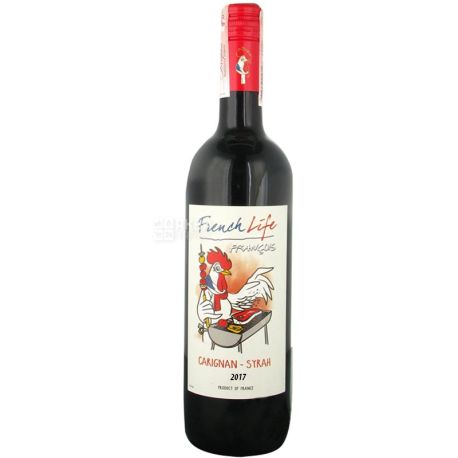 Carignan-Syrah Вино, Красное полусладкое, 0,75 л, Стекло