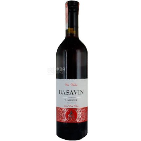 Basavin Сильвия Каберне, Вино Красное сухое, 0,75 л