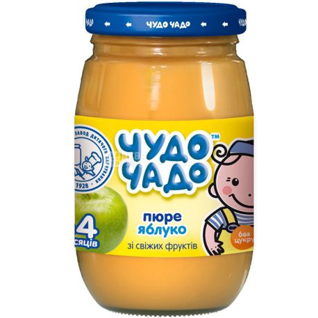 Miracle Chado, apple sauce without sugar, 170 g