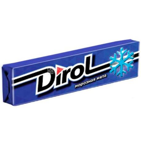 Dirol, 14 г, жевательная резинка, Fresh, Морозная мята