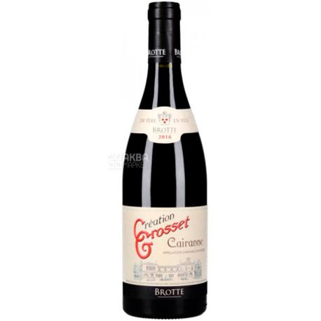 Brotte S.A. Domaine Grosset Cairanne, Вино червоне сухе, 0,75 л