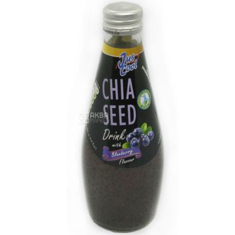 Jus Cool, Chia Seed, 0,3 л, Напиток соковый черника, стекло