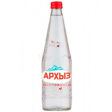 Arkhyz, 0.5 L, sparkling mineral water, glass