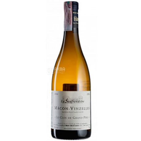 La Soufrandierе, Macon-Vinzelles Le Clos de Grand-Pere 2016, Вино белое сухое, 0,75 л