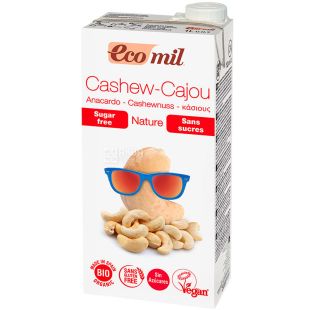 Ecomil, Cashew, 1 л, Экомил, Растительное молоко с кешью, без сахара