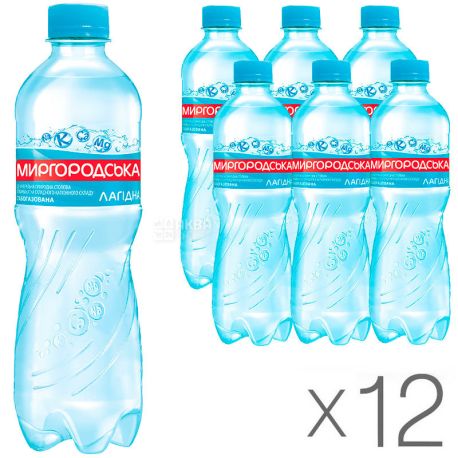 Миргородская Лагидна, 0,5 л, Упаковка 12 шт., Вода минеральная слабогазированная, ПЭТ