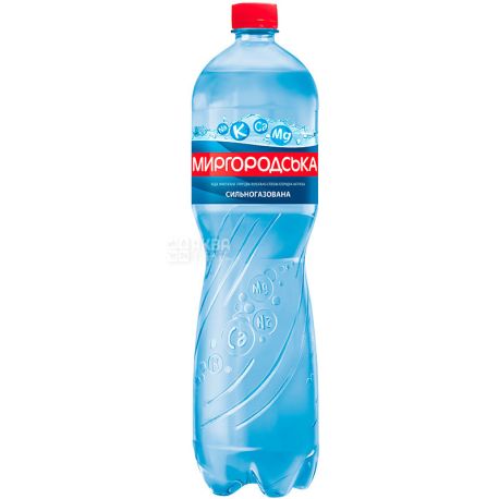 Миргородська, 1,5 л, Вода мінеральна сильногазована, ПЕТ