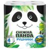 Сніжна Панда, для Super шефа, 4 рул., Паперові рушники, 2-шарові, 110 аркушів, 20х19 см