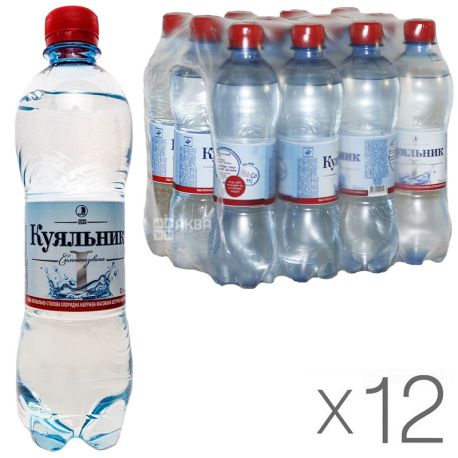 Куяльник 1, Вода газированная, 0,5 л, ПЭТ, упаковка 12 шт., ПЭТ