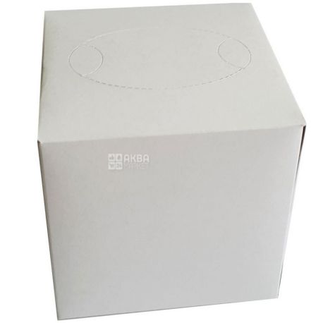 Mirus Cube, 75 шт., Серветки косметичні Мірус, 2-шарові, 20х17 см, біла коробка