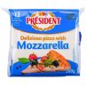 President Mozzarella, 40%, Cream cheese for pizza, slices, 200 g