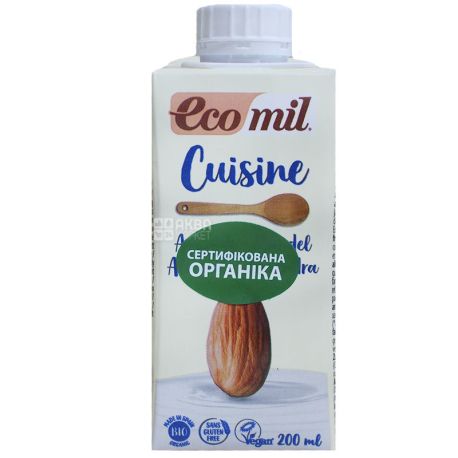 Ecomil, Mandel Almond, 0.2 L, Ekomil, Vegetable Cream Almonds, Sugar Free