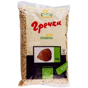 Екород, Крупа гречана, зелена, органічна, 400 г