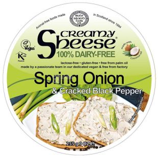 Bute Island, 255 г, Крем-сыр с зеленым луком и черным перцем, веганский