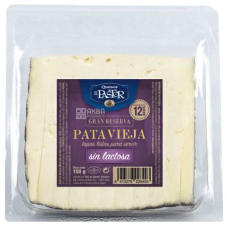 El Pastor, Pata Vieja, 150 г, Сир безлактозний, 36%
