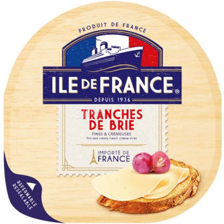 Ile de France, Brie, 150 г, Сыр нарезанный Бри, 57%