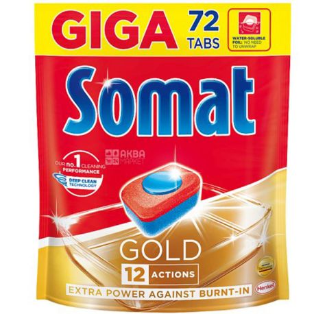 Somat Gold, Dishwasher Tablets, 72 pcs.