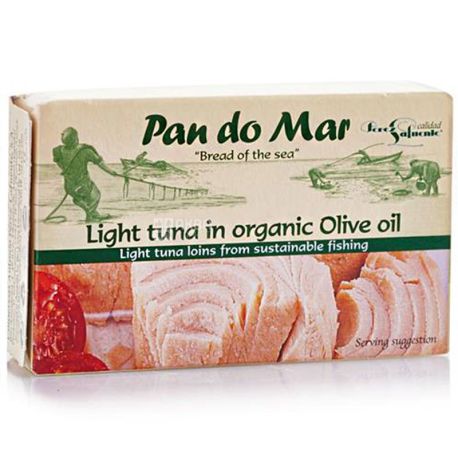 Pan do Mar, 120 г, Тунец полосатый, в органическом оливковом масле