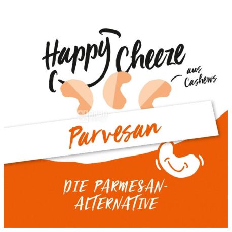 Happy Cashew Parvesan, 110 г, Сыр из кешью веганский, 40%