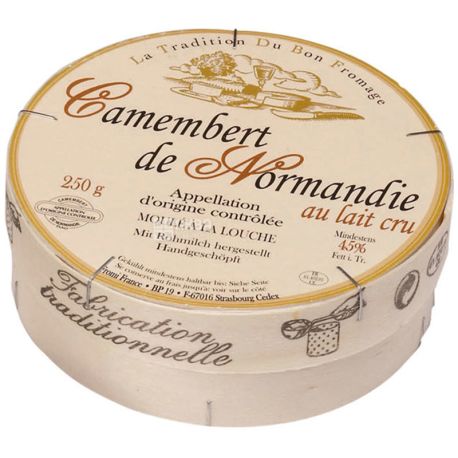 La Tradition du Bon Fromage, Camembert, 250 г, Сир м’який з коров’ячого молока, 22%