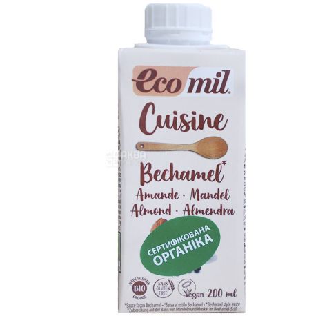 Ecomil, Bechamel, 200 ml, Ekomil, Bechamel Vegetable Sauce, Sugar Free