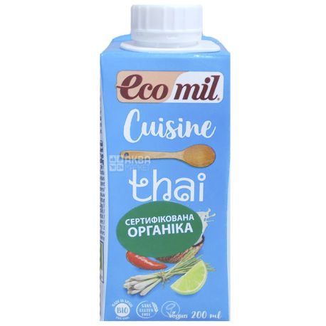  Ecomil, Thai, 200 ml, Ekomil, Coconut Cream