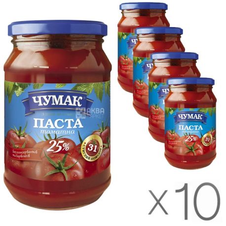 Chumak, 350 g, Tomato paste, 25%, package 10 pcs.
