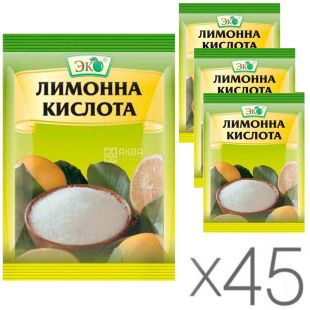 Эко, Упаковка 45 шт. х 25 г, Лимонная кислота