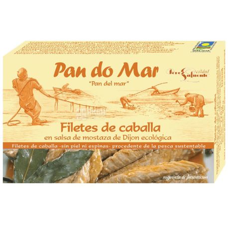 Pan do Mar, 120 g, Mackerel Fillet with Organic Mustard Sauce