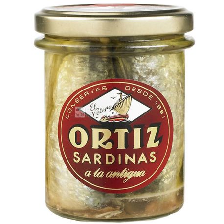 Conservas Ortiz, 190 г, Сардини в оливковій олії