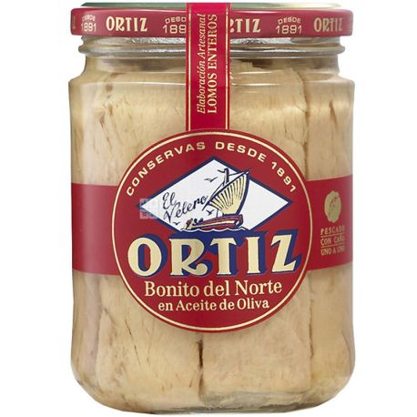Conservas Ortiz, 400 г, Тунец Альбакор в оливковом масле