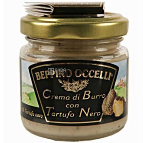 Beppino Occelli, 80 г, Масло вершкове, з чорним трюфелем, 78%