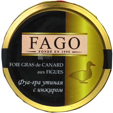 Fago, 180 г, Фуа-гра утиная с инжиром