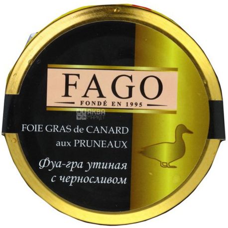 Fago, 180 г, Фуа-гра качина з чорносливом