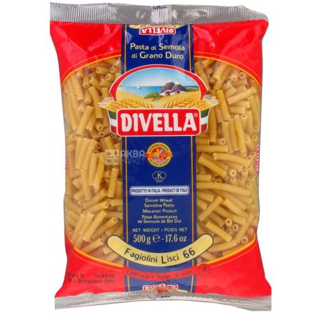 Divella Fagiolini Lisci No. 66, 500 g, Pasta Divella Fajolini Lishi
