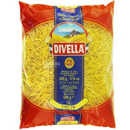 Divella Filini No. 79, 500 g, Pasta Divella Filini, Vermicelli
