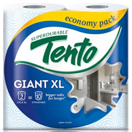 Tento Giant XL, 2 rolls, Paper towels Tento Giant XL, 2-ply, 40 m, 227 sheets, 27x14 cm