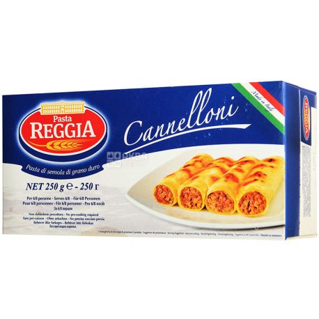 Pasta Reggia Cannelloni №109, 250 г, Макароны Паста Реггиа Каннеллони 