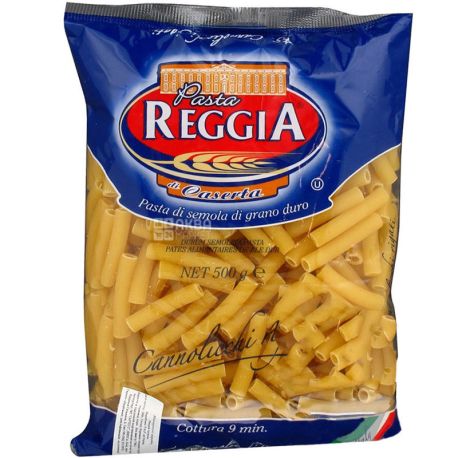 Pasta Reggia Cannolicchi rigati № 45, 500 г, Макароны Паста Реггиа Канноличи