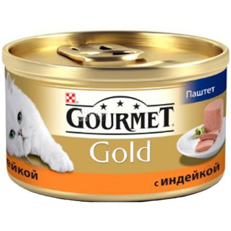 Gourmet, 85 г, Корм для котів з індичкою