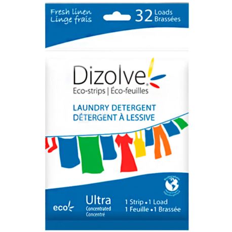 Dizolve Eco-strips Fresh, Eco-friendly washing plates Dizolvi Fresh, flavored, Freshness, 32 pcs.