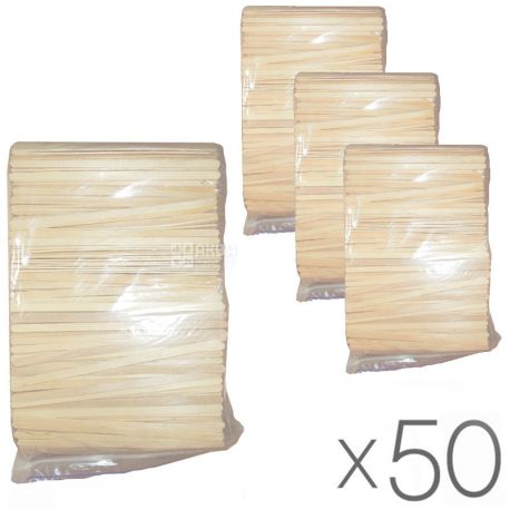 Промтус, Мешалки деревянные XL, 18 см, 1000 шт., 50 упаковок
