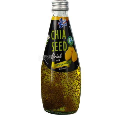 Jus Cool, Chia Seed, 0.3 L, Non-carbonated Juice Drink, Mango and Chia Seeds